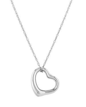 Bloomingdale's Open Heart Pendant Necklace In 14k White Gold, 18 - 100% Exclusive