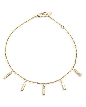 Bloomingdale's Diamond Bar Charm Anklet In 14k Yellow Gold, 0.15 Ct. T.w. - 100% Exclusive