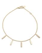 Bloomingdale's Diamond Bar Charm Anklet In 14k Yellow Gold, 0.15 Ct. T.w. - 100% Exclusive
