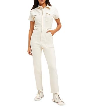 Good American Fit For Success Denim Straight Leg Jumpsuit