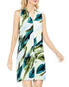 Vince Camuto Breezy Leaves Printed Shift Dress