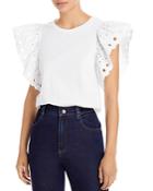 See By Chloe Lace Flutter Sleeve Top