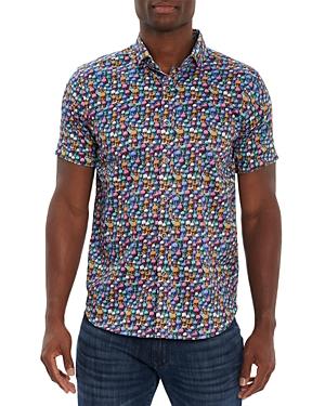 Robert Graham Dead Ahead Cotton Signature Skull Print Tailored Fit Button Down Shirt