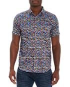 Robert Graham Dead Ahead Cotton Signature Skull Print Tailored Fit Button Down Shirt