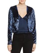 En Creme Velvet Crop Jacket