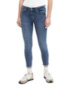 7 For All Mankind Skinny Frayed Hem Ankle Jeans In Troubador