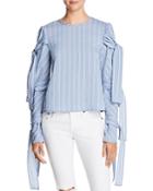 Endless Rose Striped Tie-sleeve Top