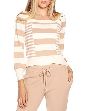 Belldini Striped Grommet Sweater