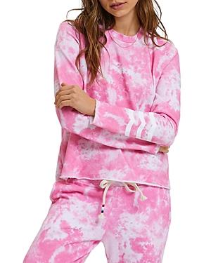 Sol Angeles Passion Marble Print Cropped Sweatshirt