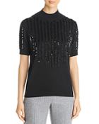 Lafayette 148 New York Cashmere Sequin-embellished Sweater