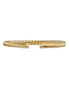 David Yurman 18k Yellow Gold Cablespira Cuff Bracelet