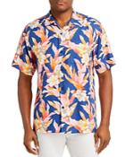 Tommy Bahama Hibiscus Sunset Regular Fit Silk Short-sleeve Shirt