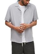 Allsaints Venice Embroidered Logo Regular Fit Button Down Camp Shirt