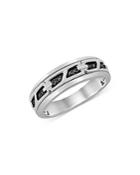 Bloomingdale's Men's Black Diamond Band In 14k White Gold, 0.10 Ct. T.w. - 100% Exclusive