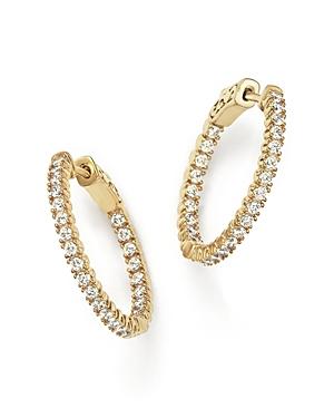 Diamond Inside Out Hoop Earrings In 14k Yellow Gold, 1.0 Ct. T.w. - 100% Exclusive