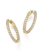Diamond Inside Out Hoop Earrings In 14k Yellow Gold, 1.0 Ct. T.w. - 100% Exclusive