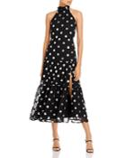 Milly Venice Metallic Dot Halter Dress