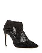 Brian Atwood Women's Vain Mesh & Suede Pointed Toe Pumps