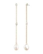 Ralph Lauren Imitation Pearl Chain Drop Earrings