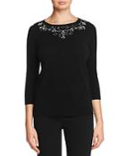 C By Bloomingdale's Cashmere Embellished-neck Sweater - 100% Exclusive