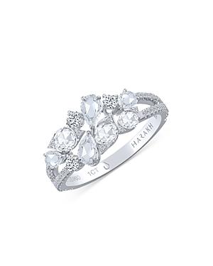 Harakh Colorless Diamond Cluster Band In 18k White Gold, 1.0 Ct. T.w.