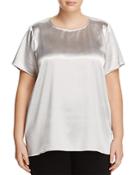 Vince Camuto Plus Textured Satin Top