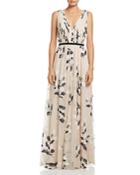 Laundry By Shelli Segal Shirred Sleeveless Gown