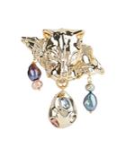 Alexis Bittar Cultured Freshwater Pearl, Stone Studded Panther Head Pin