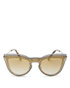 Valentino Mirrored Cat Eye Shield Sunglasses, 135mm