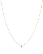 La Brune Et La Blonde 18k Rose Gold 360 Heart Diamond Necklace, 14.75