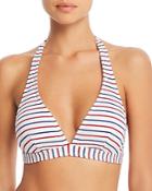 Shoshanna Striped Halter Bikini Top