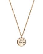 Zoe Chicco 14k Yellow Gold Mantra Message Disc Pendant Necklace, 16-18