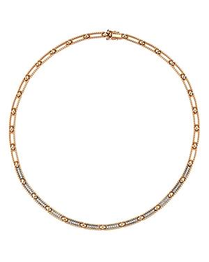 Kismet By Milka 14k Rose Gold Diamond Beads Choker Necklace, 18