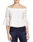 Likely Stockton Off-the-shoulder Lace Top