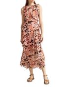 Ted Baker Kayleih Printed Sleeveless Waterfall Midi Dress
