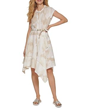 Dkny Printed Cap Sleeve Dress