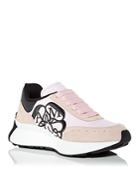 Alexander Mcqueen Women's Desert Suede Flower Detail Embossed Sneakers