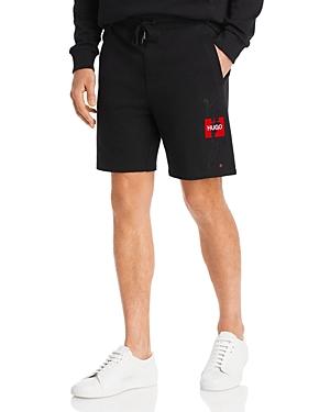 Hugo Dilson Cotton Logo Embroidered Regular Fit Drawstring Shorts