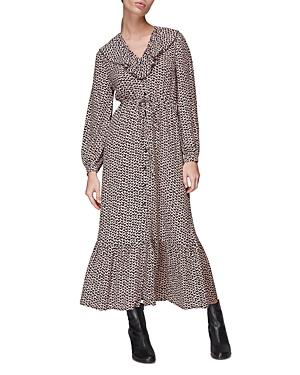 Whistles Abstract Heart Print Midi Dress