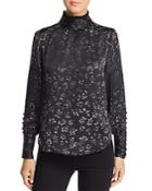 Go By Go Silk Victorian Floral Textured Blouse