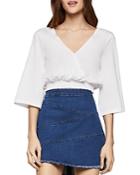 Bcbgeneration Smocked Crossover Cropped Top