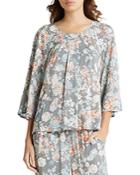 Bcbgeneration Floral Print Pleated Top