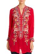 Johnny Was Annette Embroidered Tunic Top