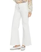 Nydj Patchie Major Wide Leg Flare Jeans In Vanilla