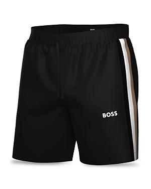 Boss Organic Cotton Blend Taped Regular Fit Drawstring Shorts