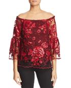 Vince Camuto Lace Off-the-shoulder Bell Sleeve Top - 100% Exclusive