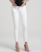 Paige Maternity Jeans - Union Skyline Ankle Peg In Optic White