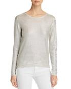 Majestic Filatures Long-sleeve Metallic Sweater