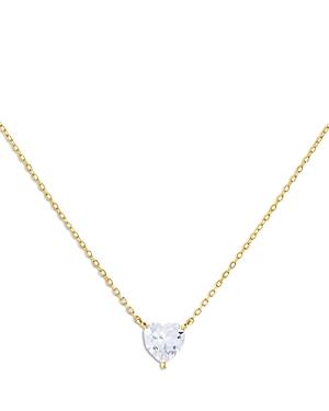 Adinas Jewels Cubic Zirconia Heart Pendant Necklace, 15-17