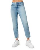 Good American Good Girlfriend Cropped Jeans In Blue863